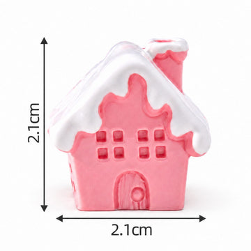 Miniature Christmas House Pink