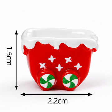 Miniature Christmas Train Cart Red