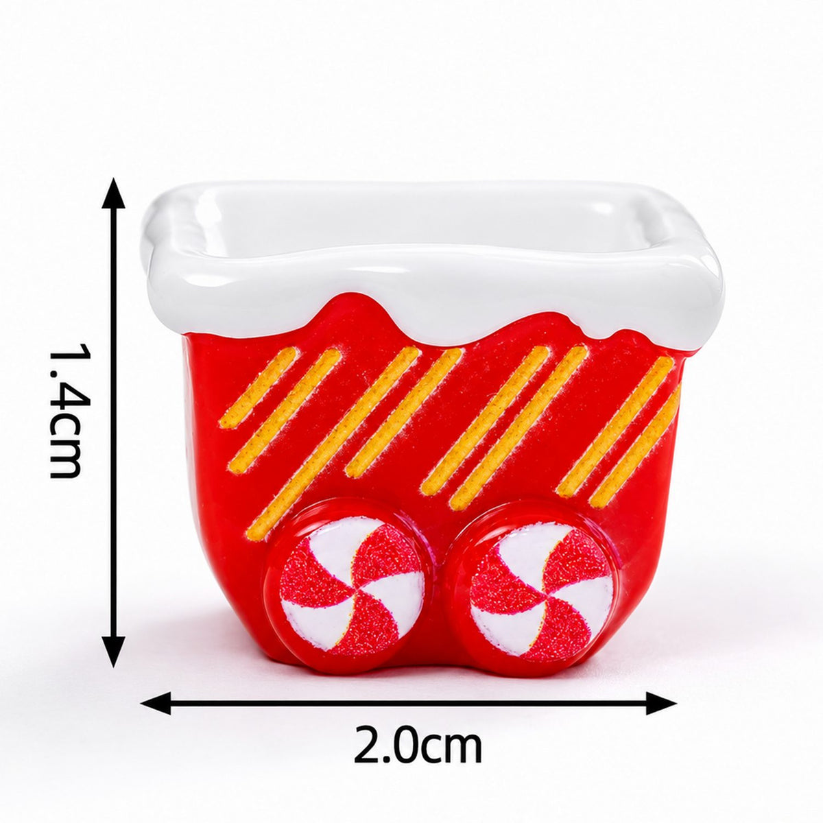 Miniature Christmas Train Cart Red for Xmas Decor & DIY Craft