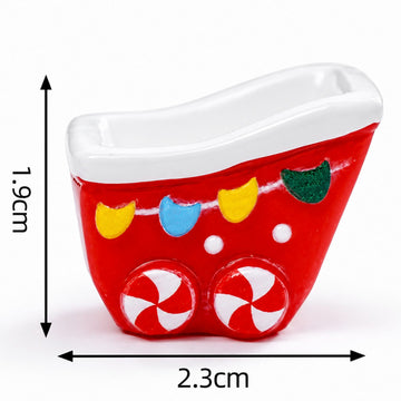 Miniature Christmas Train Cart Red