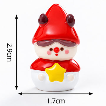 Miniature Christmas Santa Claus Mushroom