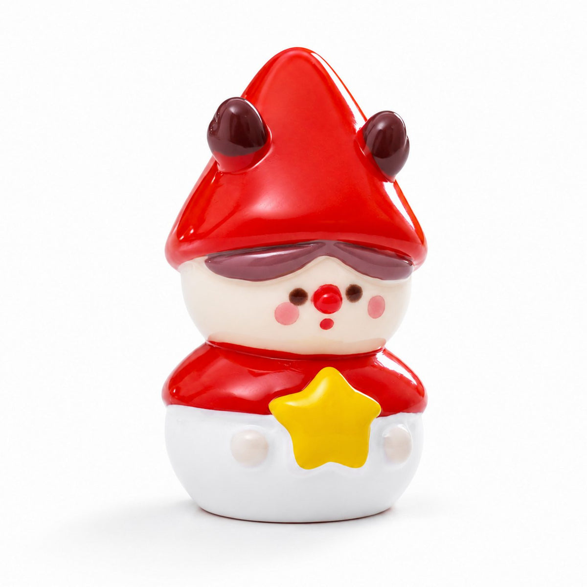 Miniature Christmas Santa Claus Mushroom size view