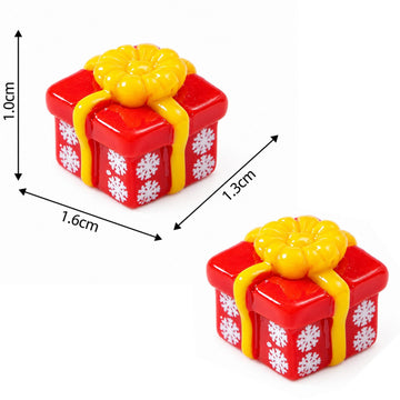 Miniature Christmas Gift Box 2 Pcs Red