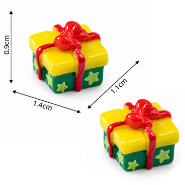 Miniature Christmas Gift Box 2 Pcs Green