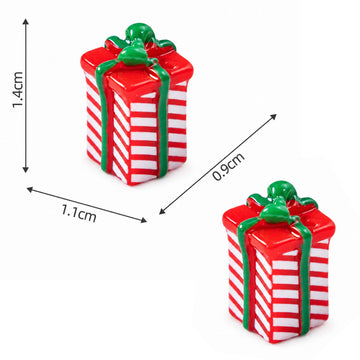Miniature Christmas Gift Box 2 Pcs Red