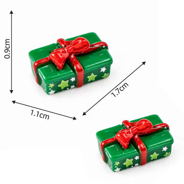 Miniature Christmas Gift Box 2 Pcs Green