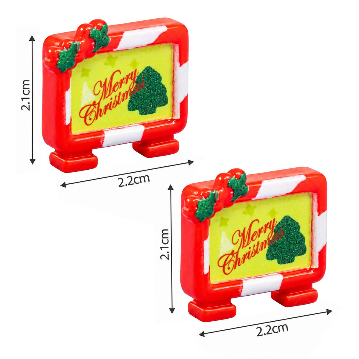Miniature Christmas Merry Christmas Frame 2 Pcs
