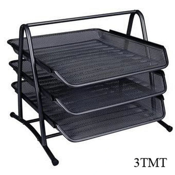 Sturdy 3-Tier Metal Document Tray for Organized Workspace