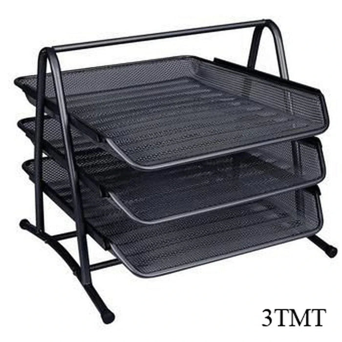 Sturdy 3-Tier Metal Document Tray for Organized Workspace