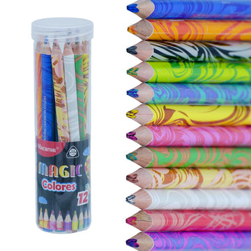 3 in 1 Macaron Magic Pencil | 12 Colors | Pack Of 1