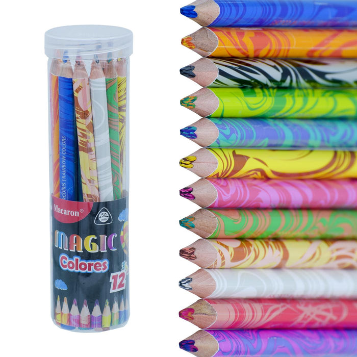 3 in 1 Macaron Magic Pencil | 12 Colors | Pack Of 1