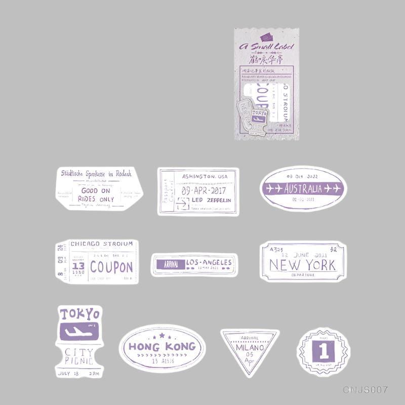 Cnjs007 A Small Lable Cutout Sticker 30Pc