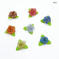 Plain Satin Cloth Flowers Multicolour - Pack of 24 for Craft & Decor