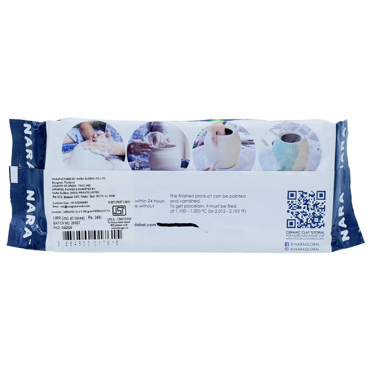 Nara Ceramic Clay 500gm White view 2