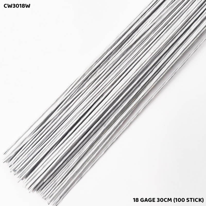 Craft Wire White 18 Gauge 30cm - Pack of 100 Sticks