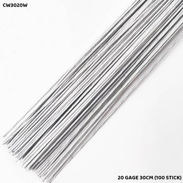 Craft Wire White 20 Gauge 30cm - Pack of 100 Sticks