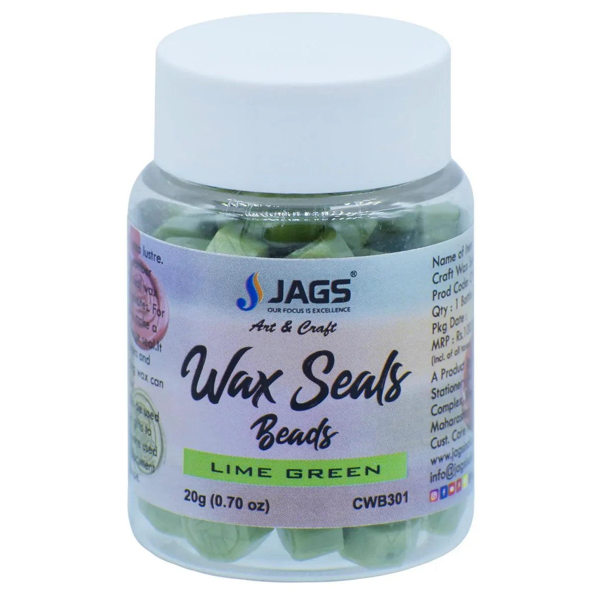 Craft Wax Seals Beads | 20 Gsm | Lime Green