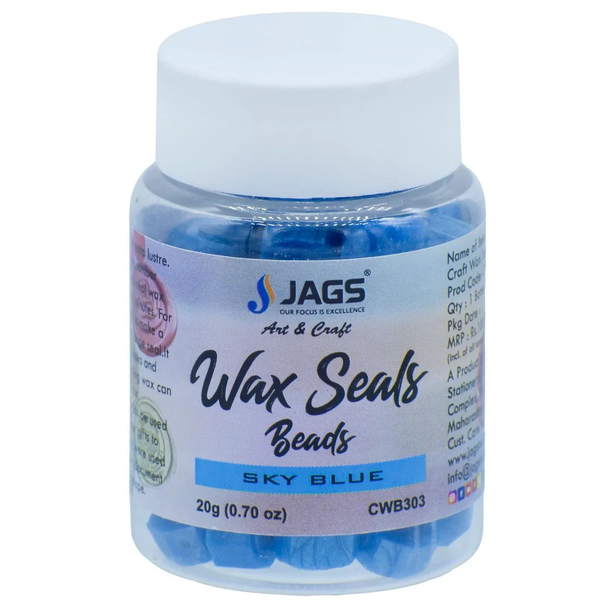 Craft Wax Seals Beads | 20 Gsm | Sky Blue
