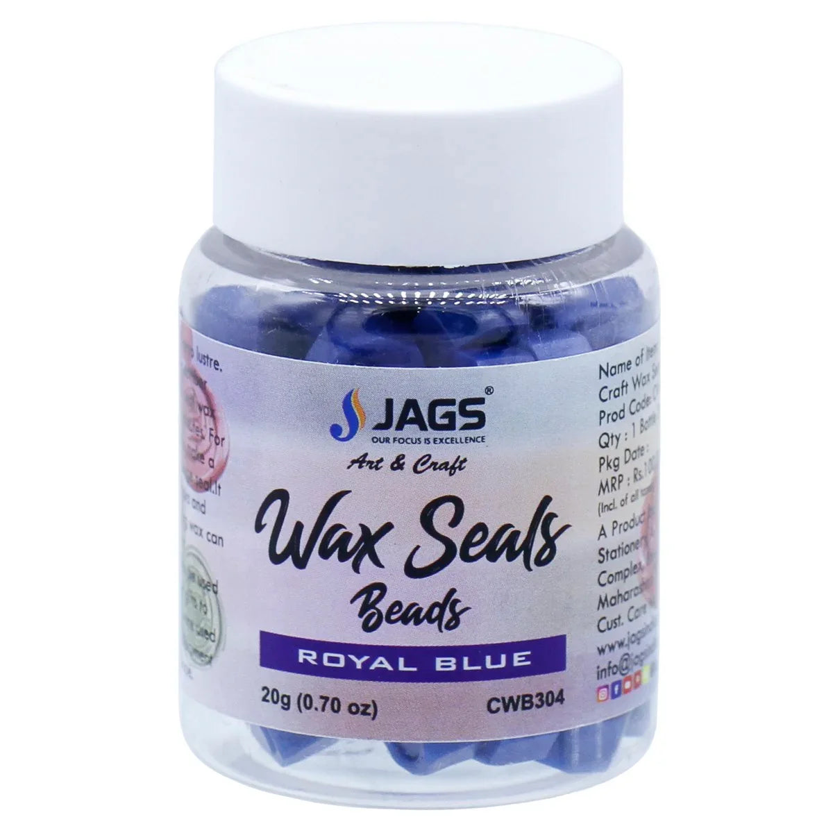 Craft Wax Seals Beads | 20 Gsm | Royal Blue