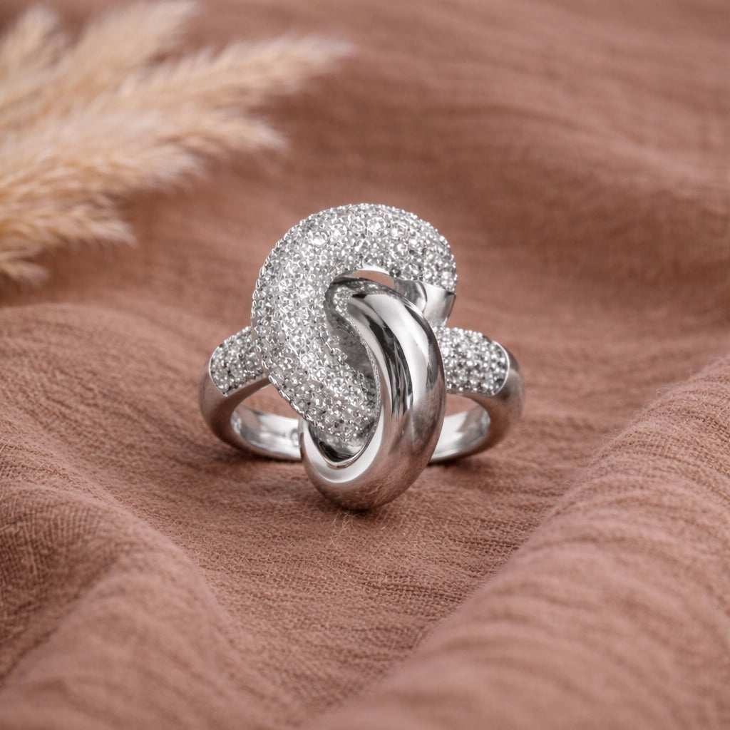 Korean Inspired SilverTone Adjustable Ring | Anti-Tarnish & Waterproof | Minimal Luxe Everyday Jewellery