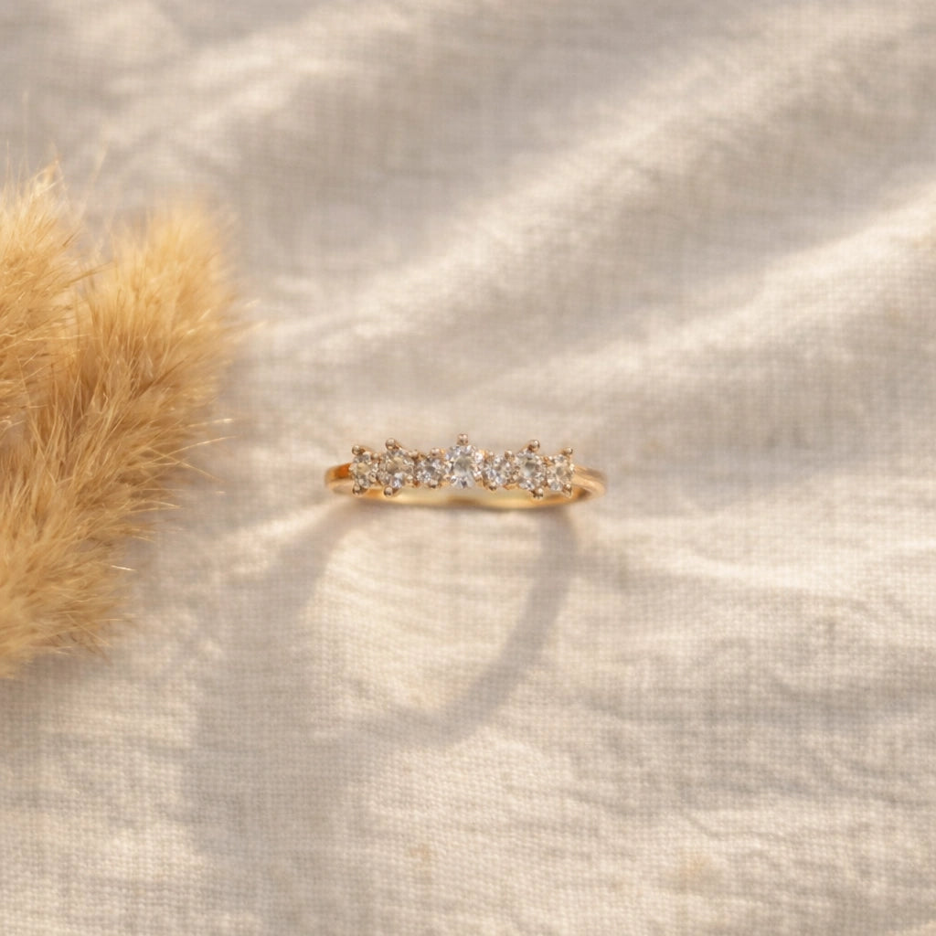 Korean Inspired Golden Tone Adjustable Ring | Anti-Tarnish & Long Lasting | Minimal Luxe Everyday Jewellery