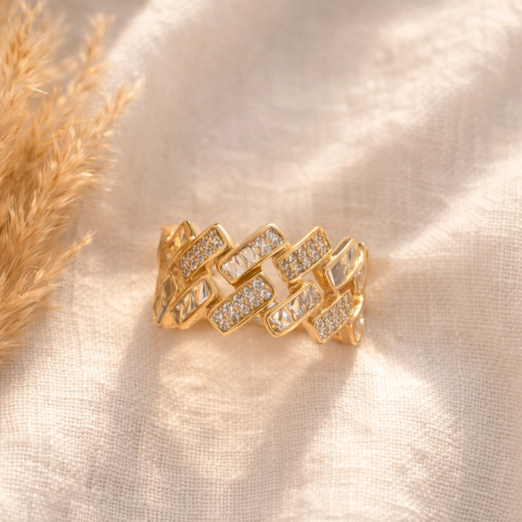 Korean Inspired Golden Tone Adjustable Ring | Anti-Tarnish & Long Lasting | Minimal Luxe Everyday Jewellery