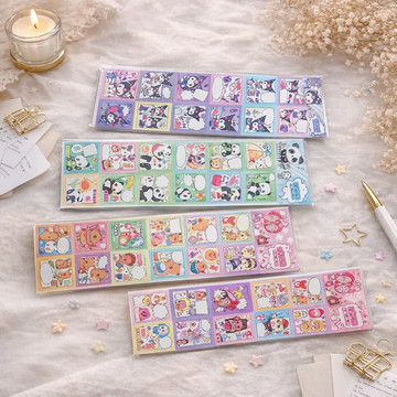 (Buy 1 Get 1 Free ) Cute Cartoon Sticker Sheet |  Scrapbook Sheet l Pack of 1 contains 1 sheet