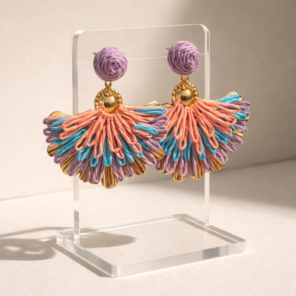 Korean Inspired Boho Luxe Drop Earrings | Anti-Tarnish | Minimal Statement Jewellery | Pack of 1