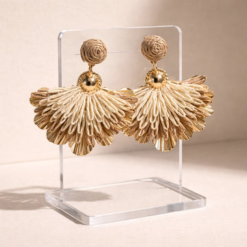 Korean Inspired Boho Luxe Drop Earrings | Anti-Tarnish | Minimal Statement Jewellery | Pack of 1