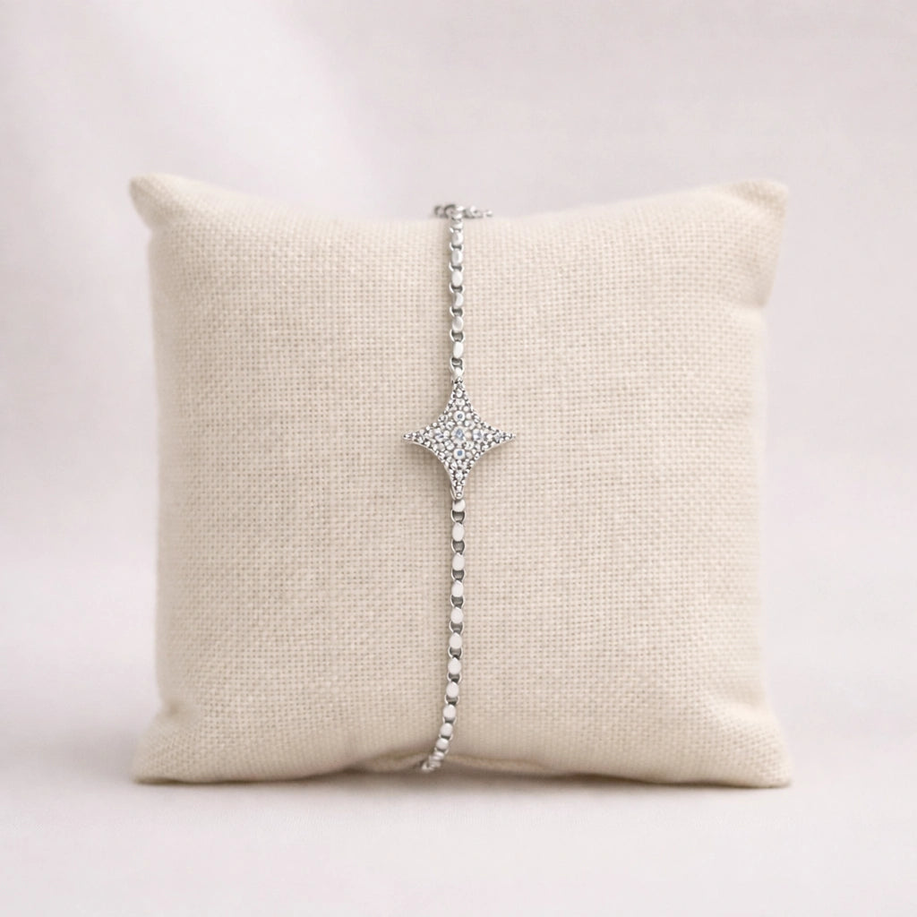 Premium Korean Design Silver Tone Dainty Bracelet – Long Lasting & Anti-Tarnish l Perfect Everyday Jewellery l Pack of 1