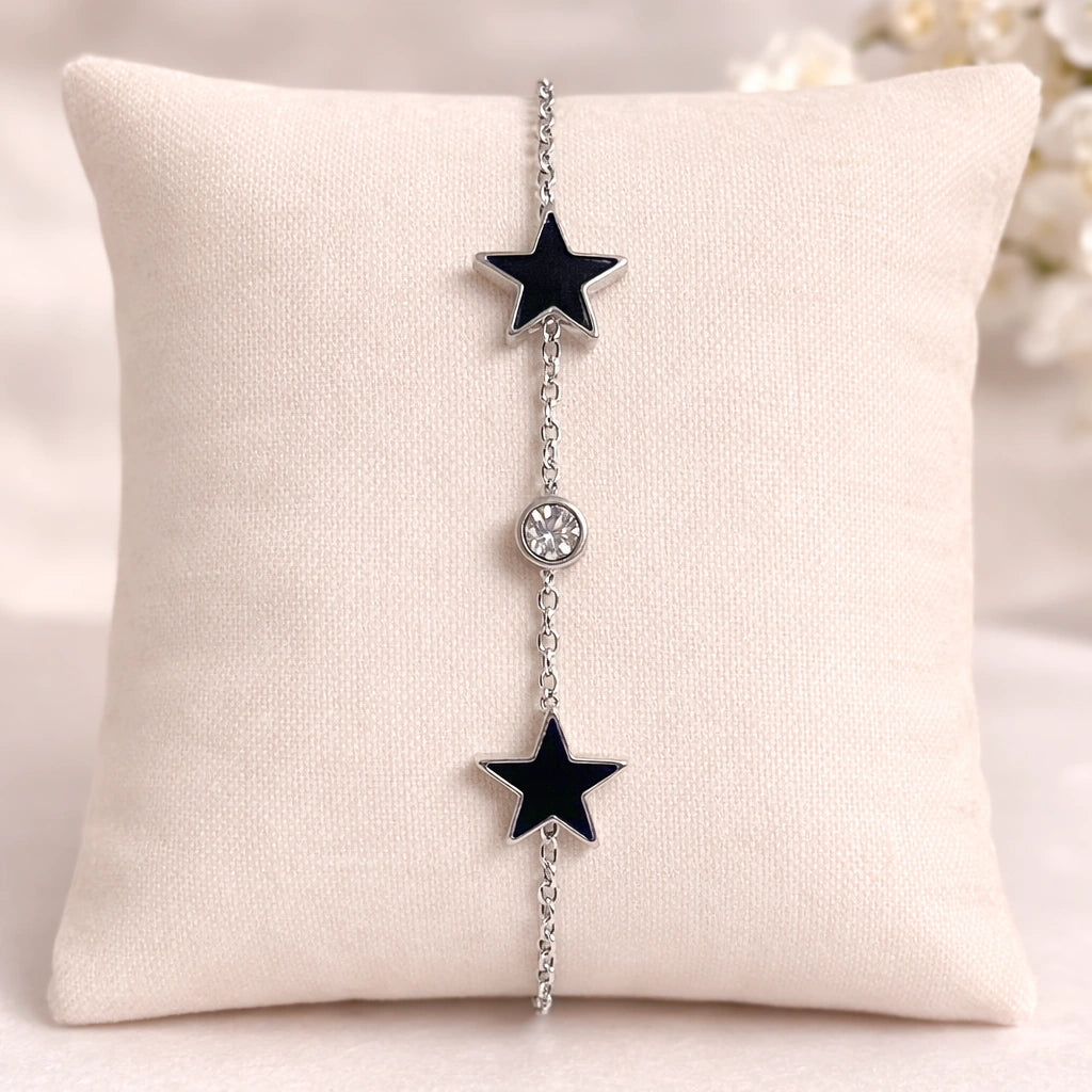 Premium Korean Design Silver Tone Dainty Bracelet – Long Lasting & Anti-Tarnish l Perfect Everyday Jewellery l Pack of 1