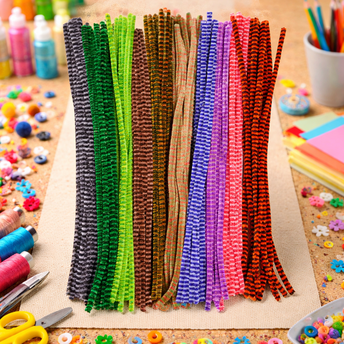 Twisted Pipe Cleaners for Craft & Bouquet | 100 Pc | Pack Of 1