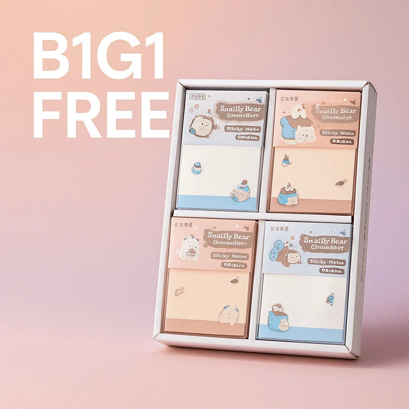 (BUY 1 GET 1 FREE) Cute Bear sticky notes 3x3 l Pack of 1 contains 60 sheets