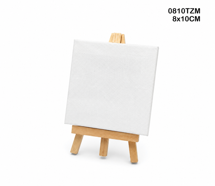 Mini Canvas And Easel White 8X10Cm (0810Tzm)  (Contain 1 Unit)