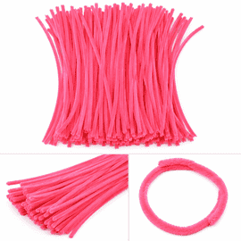 Strawberry Pink Plain Pipe Cleaner for Craft and Bouquet l  100Pc Pack of 1