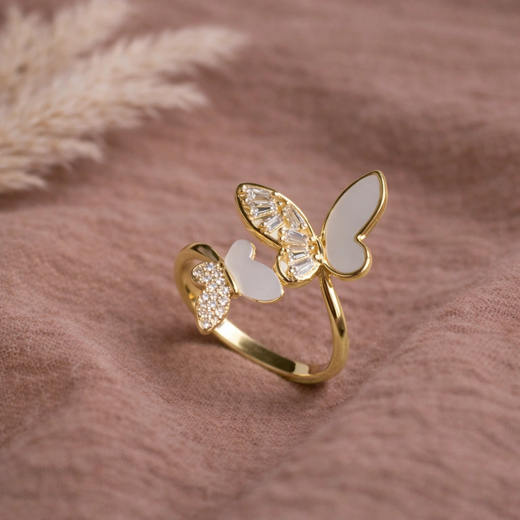 Korean Inspired Golden Tone Adjustable Ring | Anti-Tarnish & Long Lasting | Minimal Luxe Everyday Jewellery