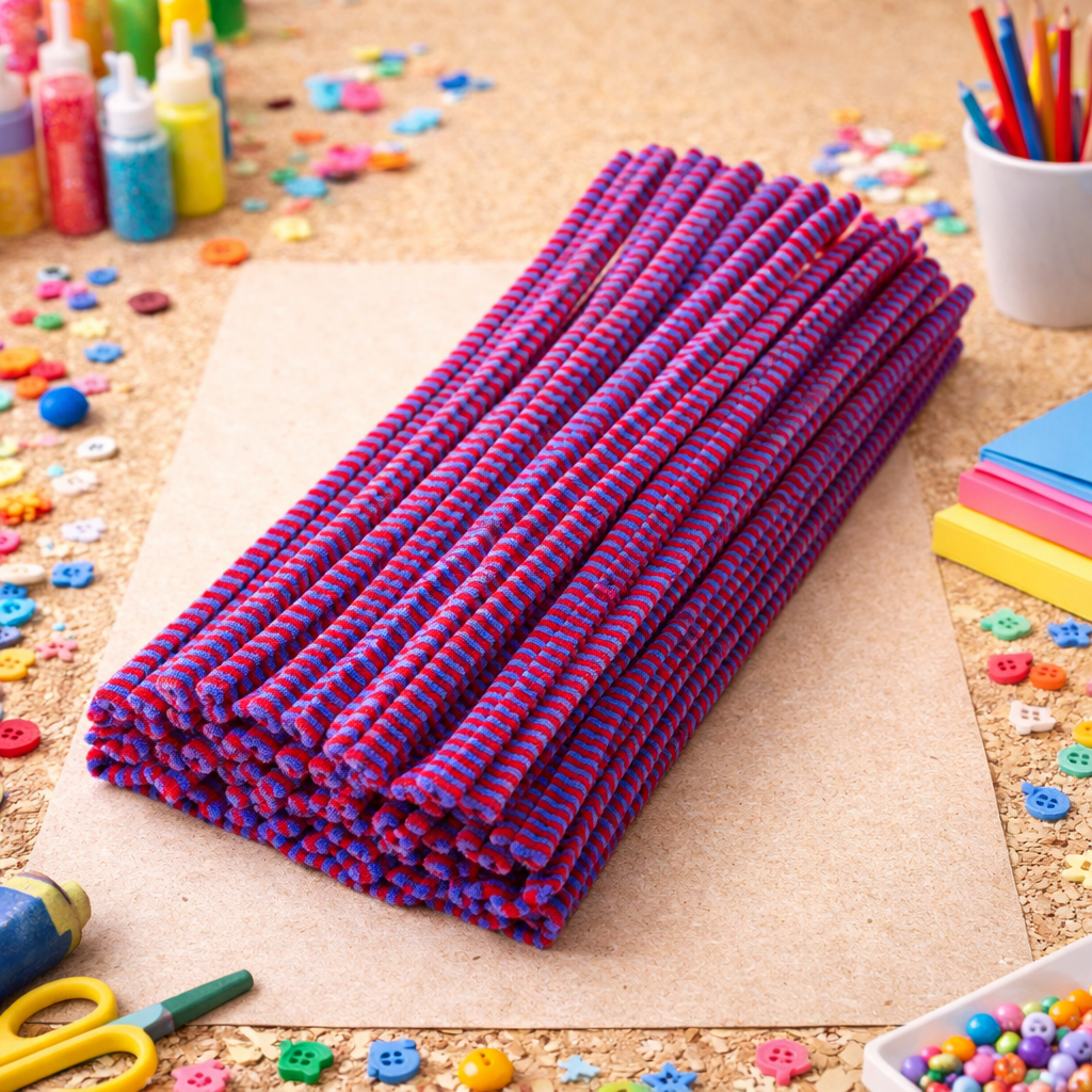 Twisted Pipe Cleaners for Craft & Bouquet | 100 Pc | Pack Of 1