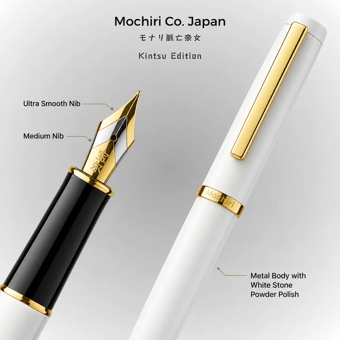 Mochiri &  Co. Kintsu Edition Fountain Pen I Extra Fine for details I Crafted for Doctors, Surgeons & Professionals