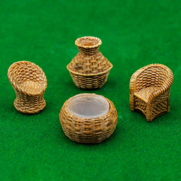 Miniature Model Bamboos Furniture Set 4Pcs Set D1580-A