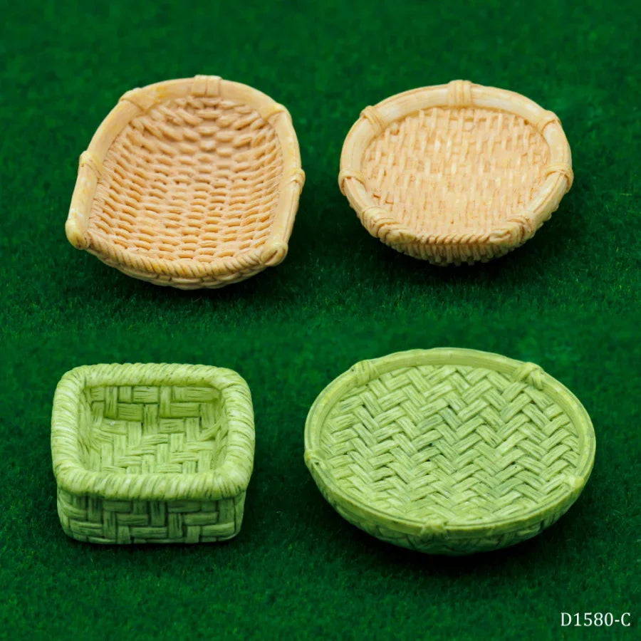 Miniature Model Bamboos Basket Furniture Set 4Pc Set D1580-C