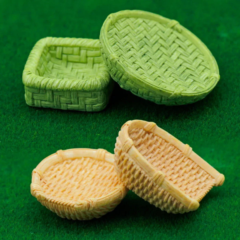 Miniature Model Bamboos Basket Furniture Set 4Pc Set D1580-C