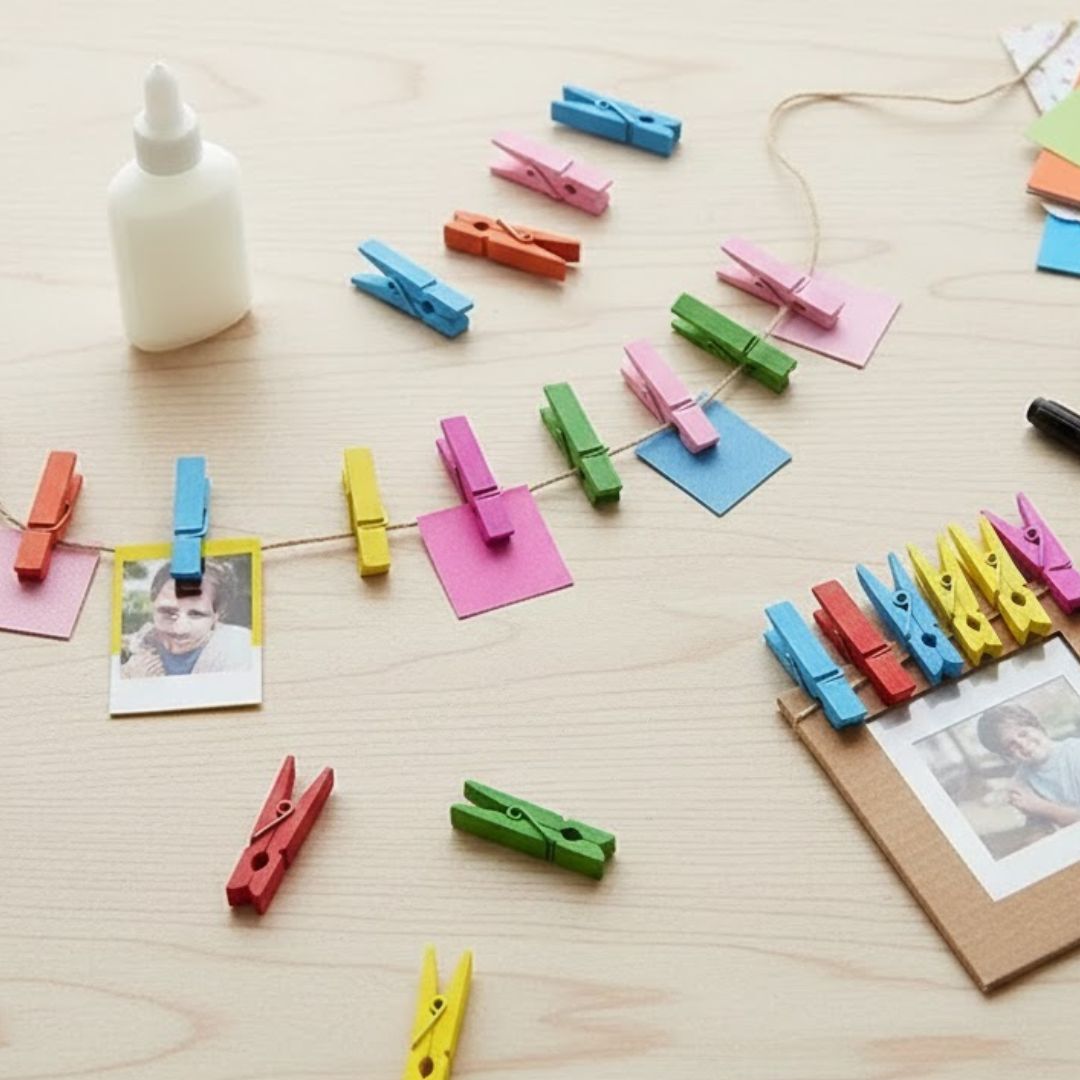 Clip 50Pc Small Color 1.5" Wooden (Cscl)