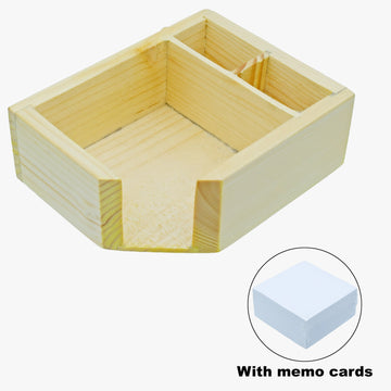 Wooden Memo Holder With Memo Cards