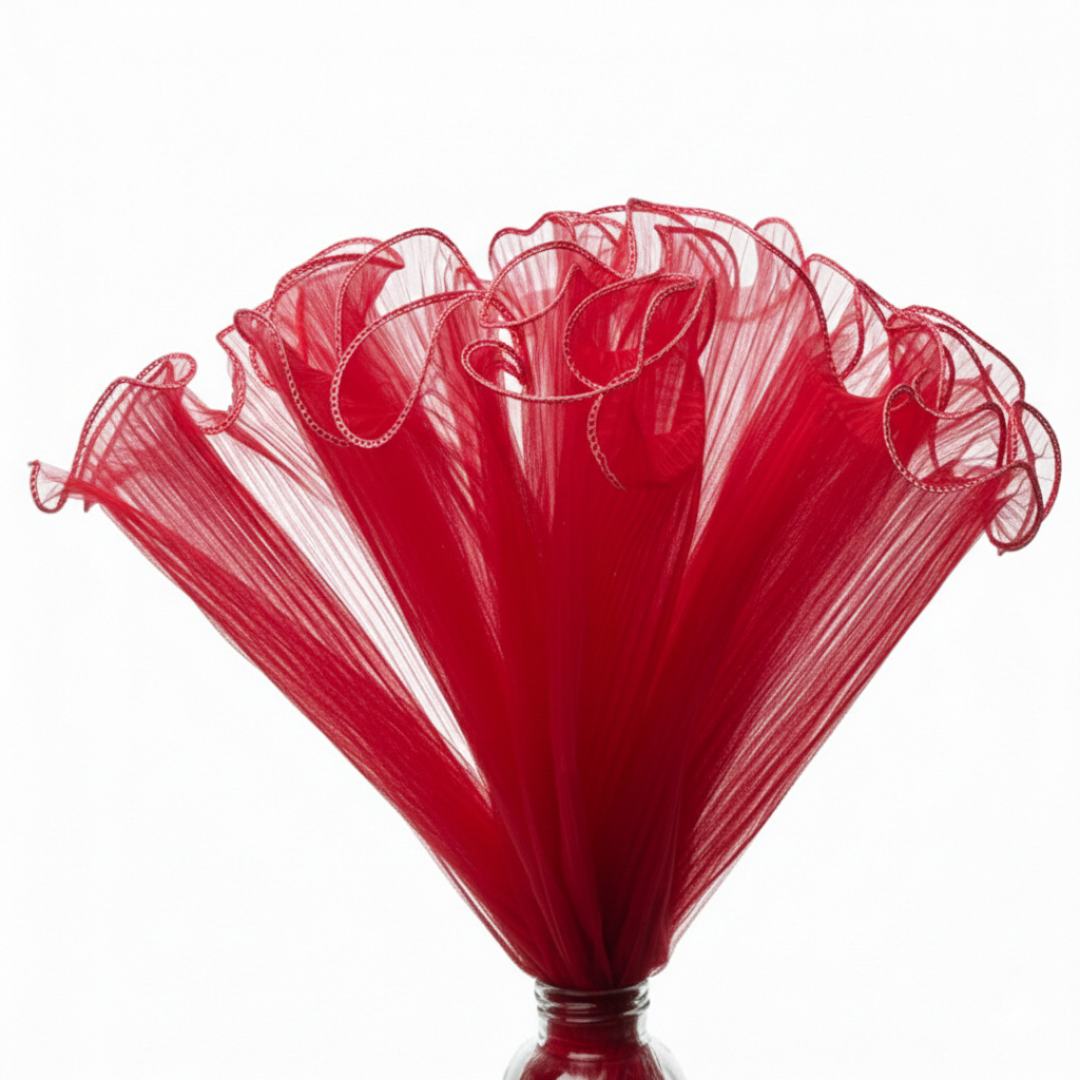 Premium Red Wrapping Paper Net Wrinkled 64 cm long  | Gift Wrappers | Premium 2026 Edition