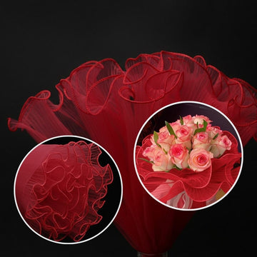 Premium Red Wrapping Paper Net Wrinkled 64 cm long  | Gift Wrappers | Premium 2026 Edition