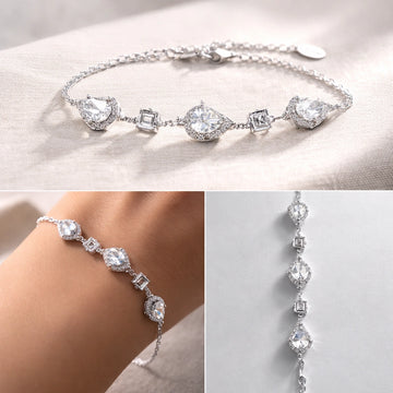Premium Korean Design Silver Tone Dainty Bracelet – Long Lasting & Anti-Tarnish l Perfect Everyday Jewellery l Pack of 1