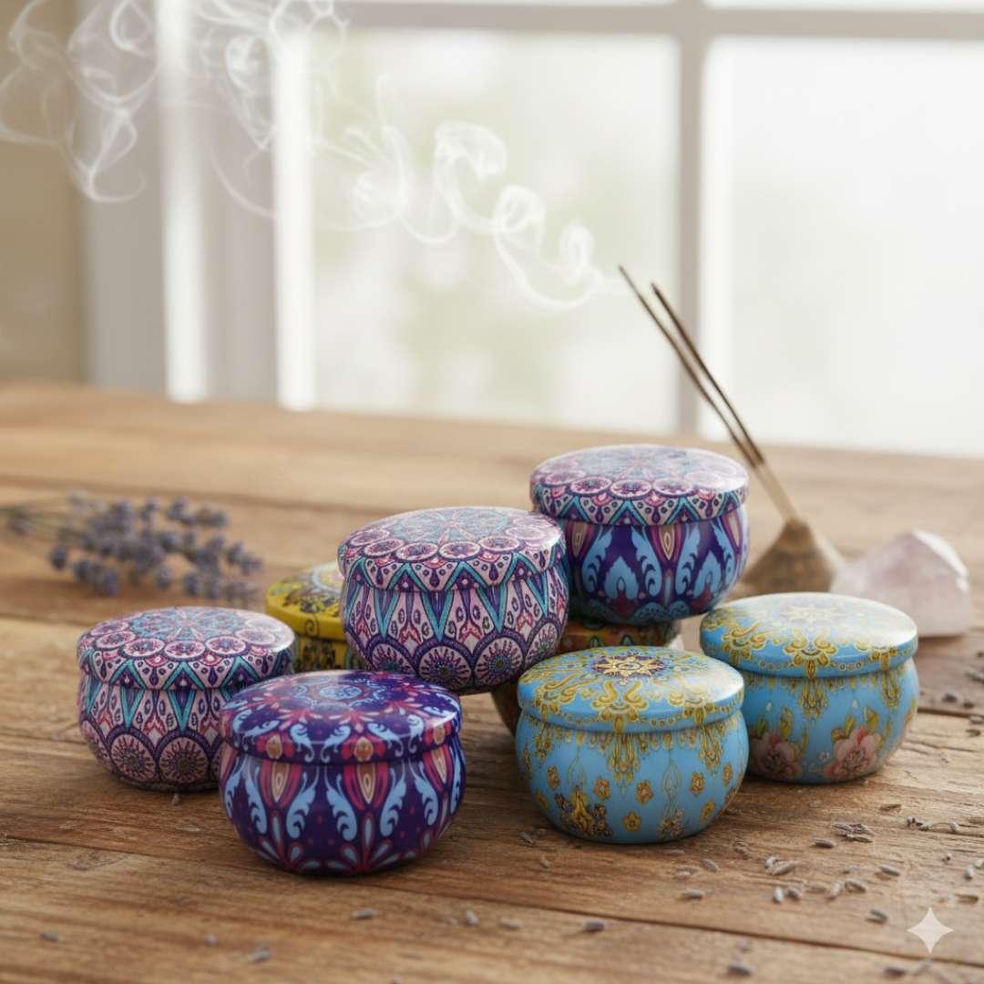 Metal Tin Boxes jars for candles, storage, Flower succulents