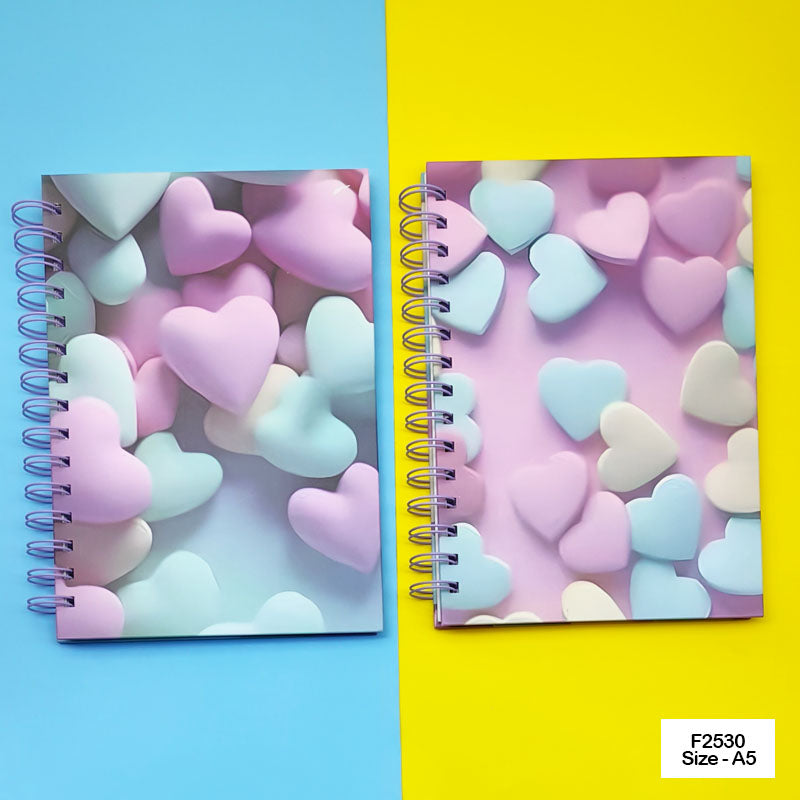 Printed Spiral Diary 15x21cm - Notebook (Design 2)