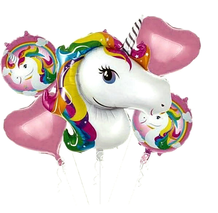 Unicorn eyelash star Foil balloon (Pack of 5)