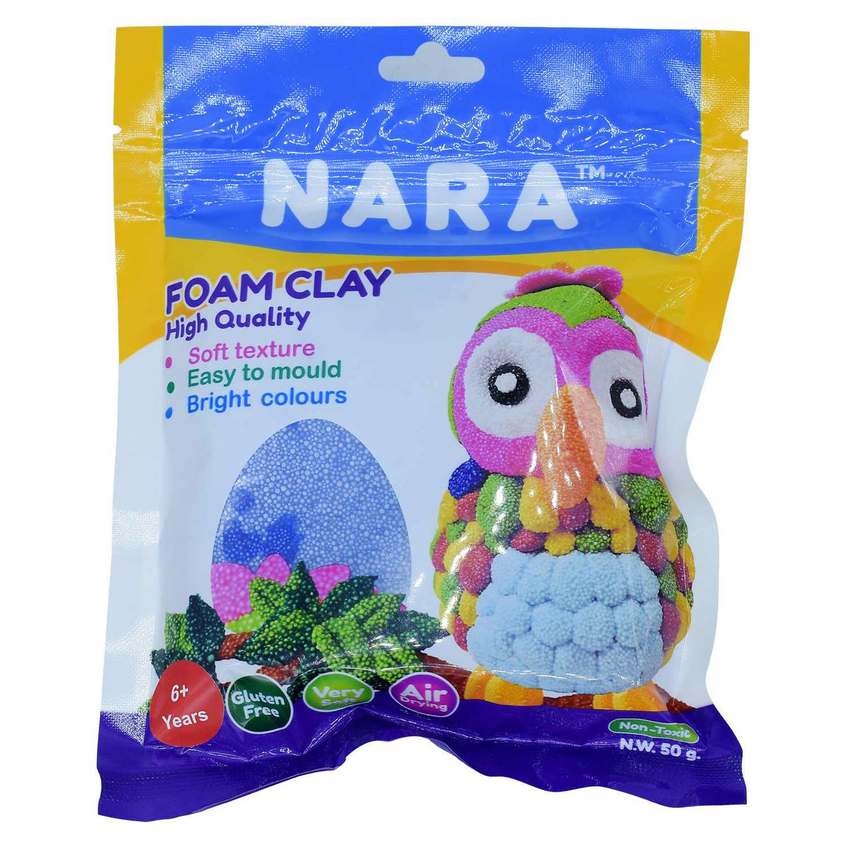 Nara Foam Clay 50gm Deep Blue – Air Dry Foam Clay for Kids Craft